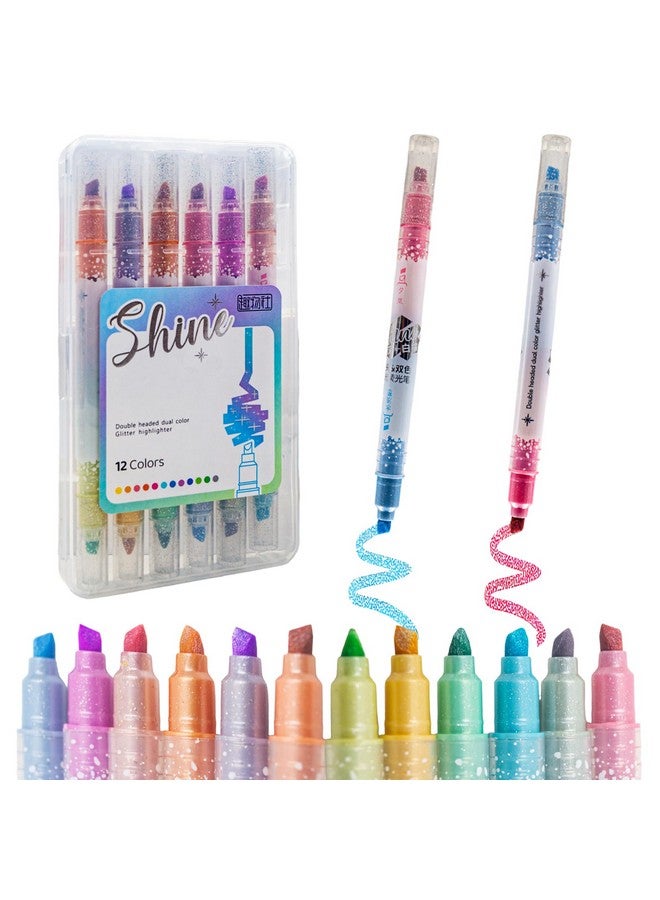 ويش كي أقلام تحديد لامعة مزدوجة الرأس من ويشكي، حبر لامع غير سام، أقلام تمييز ملونة لامعة سريعة الجفاف، متعددة الأغراض، أدوات مكتبية للأطفال والكبار، من 8 سنوات فما فوق (عبوة من 6 قطع، متعددة الألوان) - Image 1