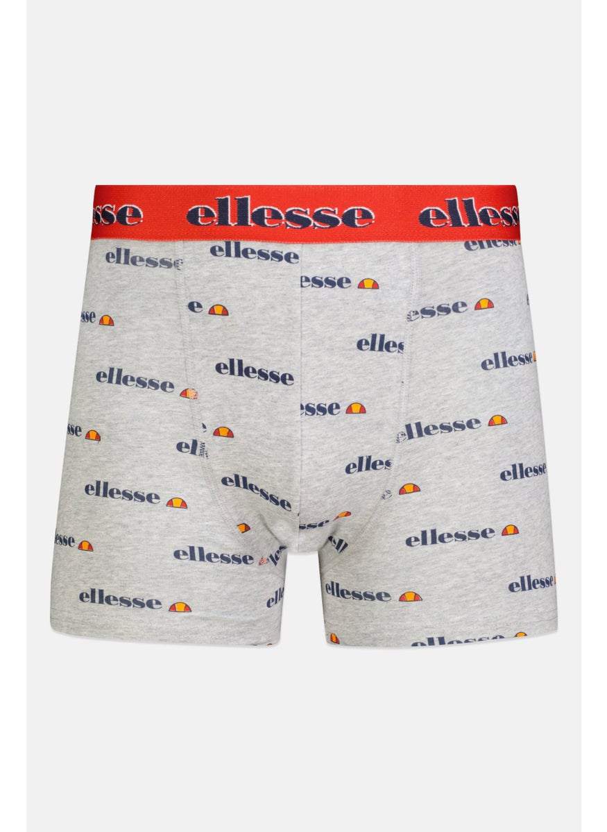 Ellesse - Men 3 Pcs Brand Logo Pull On Trunk, Navy/Grey/Blue - Image 1