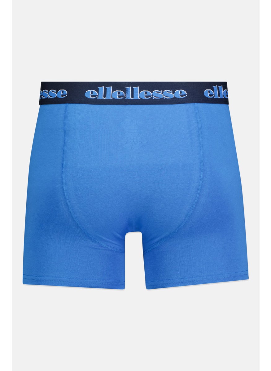 Ellesse - Men 3 Pcs Brand Logo Pull On Trunk, Navy/Grey/Blue - Image 1