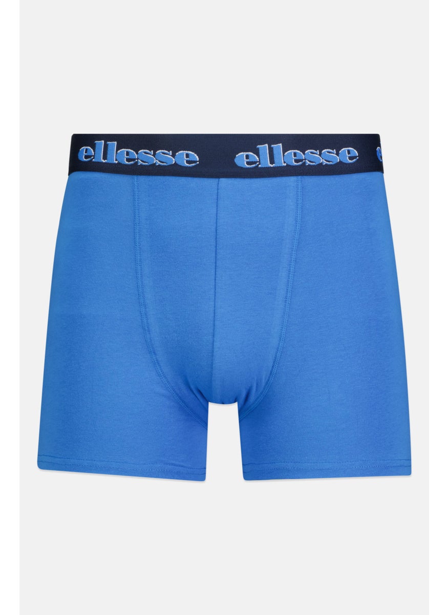 Ellesse - Men 3 Pcs Brand Logo Pull On Trunk, Navy/Grey/Blue - Image 1