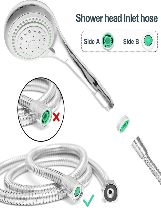 Patelai 10 Pieces Shower Flow Restrictors Shower Head Flow Reducer Water Flow Limiter Set 1.5/1.8/2.0/2.5/3.0 GPM for Water Saving Fixed or Handheld for Bathroom, Toilet, Kitchen(14.3 x 13.85 x 5.2 mm) - Image 5
