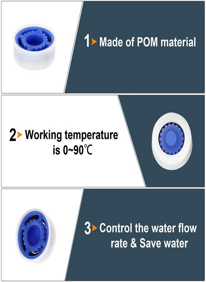 Patelai 10 Pieces Shower Flow Restrictors Shower Head Flow Reducer Water Flow Limiter Set 1.5/1.8/2.0/2.5/3.0 GPM for Water Saving Fixed or Handheld for Bathroom, Toilet, Kitchen(14.3 x 13.85 x 5.2 mm) - Image 2