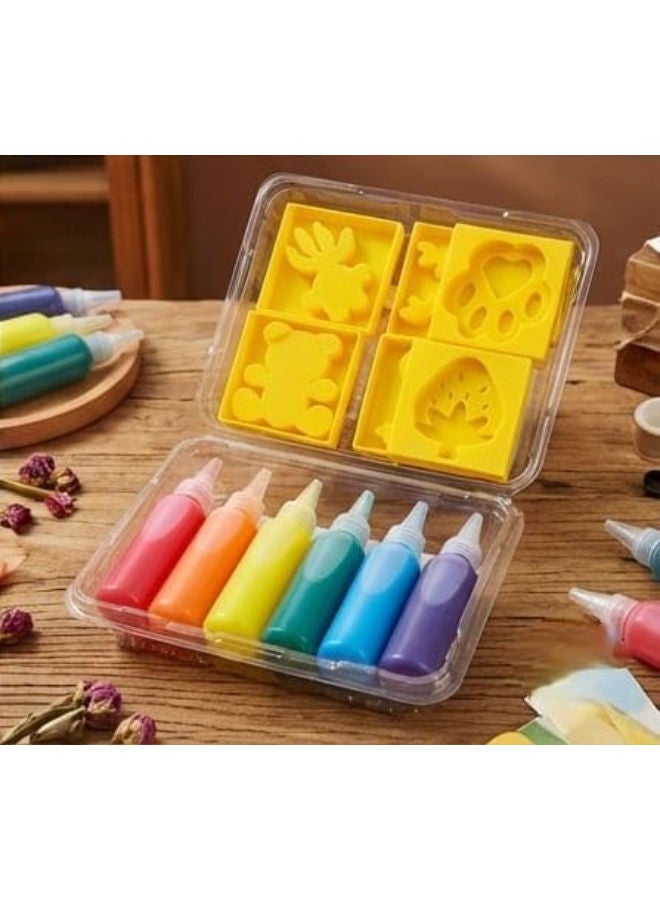 MAGIC WATER Elfo – Magic Water 3D, 14 Pcs 6 glass jars of gel, 6 molds and 1Bag Of Powder - Image 1