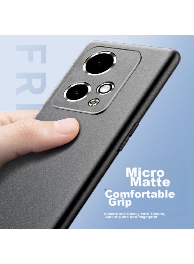 Freeson Phone Case For Honor 90 Gt, Honor 90 Gt Protective Cover, Slim Full Protection Shockproof Frosted Tpu Soft Shell (With Ring Holder And Lanyard), Black - Image 3