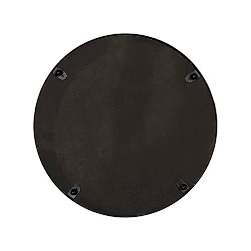 Stratton Home Decor صينية دائرية معدنية وخشبية من ستراتون هوم ديكور | ديكور صينية طاولة قهوة خشبية للأسطح الفارغة | صينية تقديم دائرية زخرفية مع مقابض - Image 5