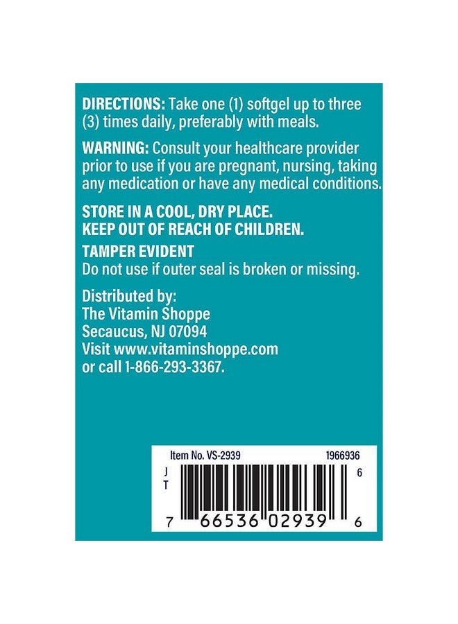 The Vitamin Shoppe Norwegian Cod Liver Oil, Natural Rich Source of Vitamins A & D, Natural Source of Omega-3s, Supports Heart & Brain Health (240 Softgels) - Image 5