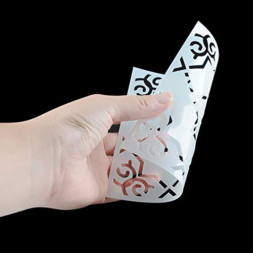 YUEAON 25-Pack (4x4 Inch) Painting Drawing Stencils Mandala Template for Stones Floor Wall Tile Fabric Wood Burning Art&Craft Supplies -reuseable - Image 4