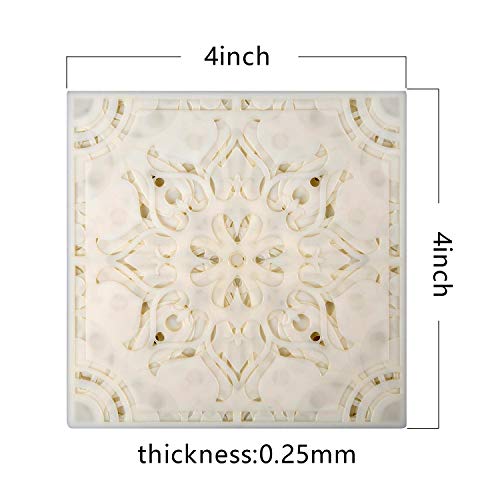 YUEAON 25-Pack (4x4 Inch) Painting Drawing Stencils Mandala Template for Stones Floor Wall Tile Fabric Wood Burning Art&Craft Supplies -reuseable - Image 3