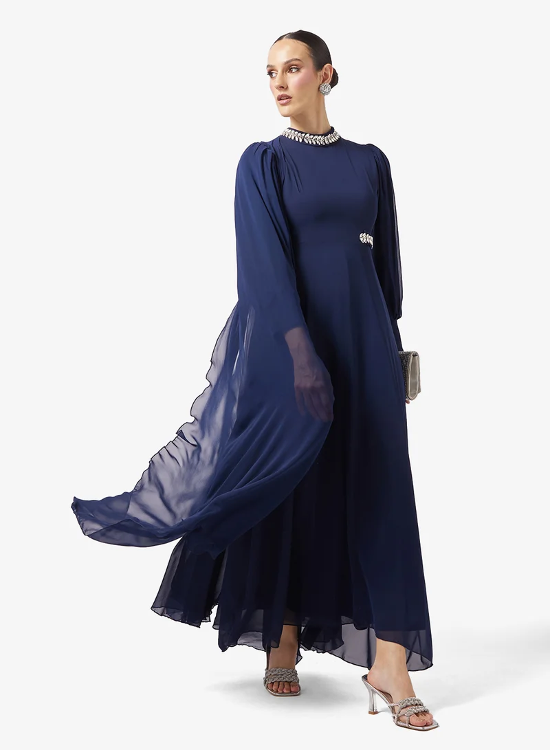 Khizana  A-line Dress With Drapping for Women | Best Price UAE
