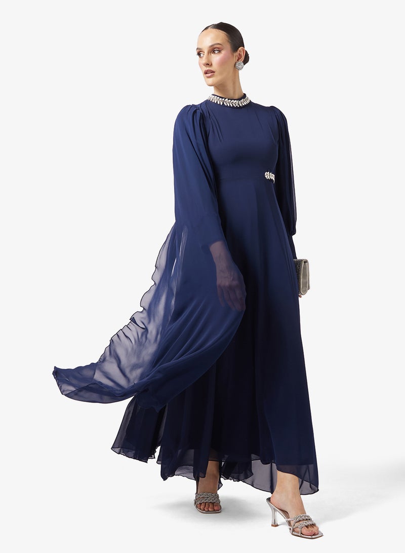 Khizana A-line Dress With Drapping - Image 4