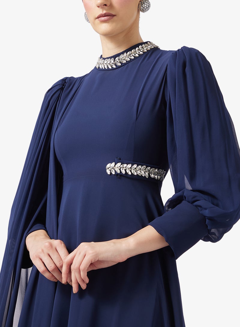 Khizana A-line Dress With Drapping - Image 3