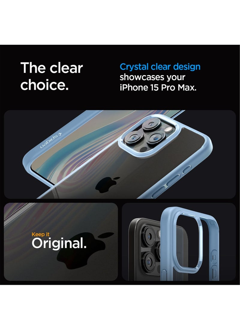 Spigen Ultra Hybrid for iPhone 15 Pro MAX Case Cover - Sierra Blue  - Image 3