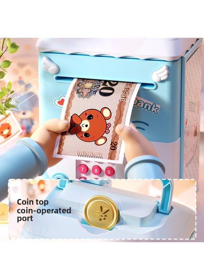 Children's Day Gift 2025 Children's Savings Piggy Bank Can Access Only Enter And Not Enter Password Boys And Girls-Color:[cute Pink Rabbit Piggy Bank] Key Fingerprint Code Lock + Early Education Music Battery Set + Toy Ticket + Wish Card Plan Card  - Image 5