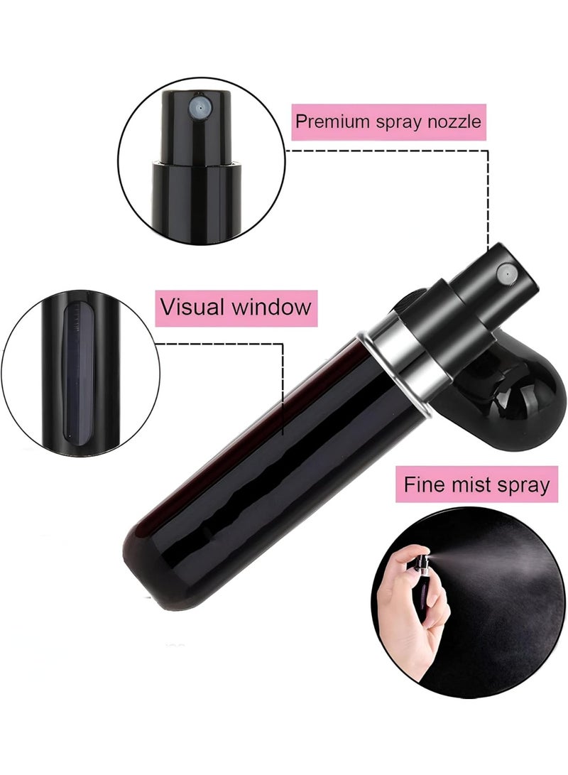 زجاجات عطر محمولة قابلة لإعادة التعبئة – بخاخات صغيرة فارغة للسفر بسعة 5 مل – عبوة من 4 قطع أنيقة وعملية - قد تختلف الالوان - Image 3