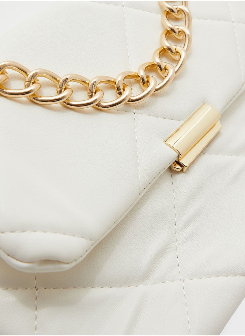 Ginger - Quilted Handbagd With Chain Strap - Image 1