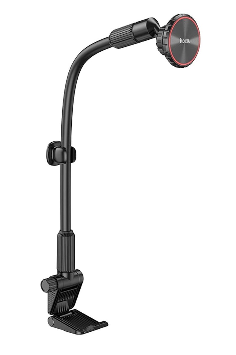 Hoco CA99 - City, Windshield Magnetic Car Holder (Center Console/Windshield), Suitable For Mobile Phones Within 4.5 - 7 inch, Compatible With iPhone Samsung Xiaomi Oppo Huawei LG - Black - Image 1