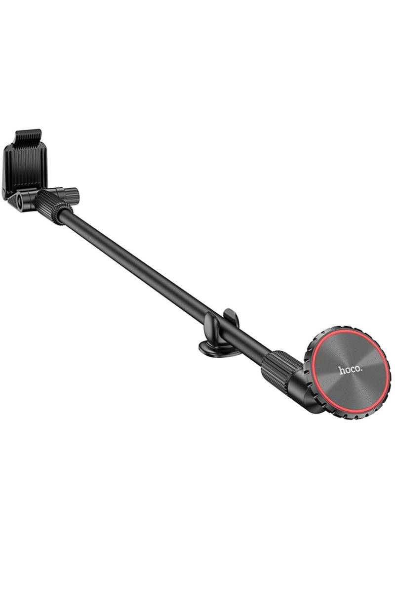 Hoco CA99 - City, Windshield Magnetic Car Holder (Center Console/Windshield), Suitable For Mobile Phones Within 4.5 - 7 inch, Compatible With iPhone Samsung Xiaomi Oppo Huawei LG - Black - Image 3