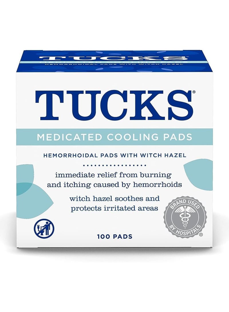 تاكس وسادة التبريد الطبية للبواسير وللنساء ما بعد الولادة من تاكس، عدد 100 منديل - Image 1