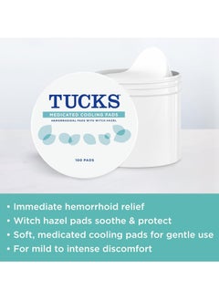 Tucks Medical cooling pad for hemorrhoids and postpartum women from Taks, pack of 100 pads.  - Image 5