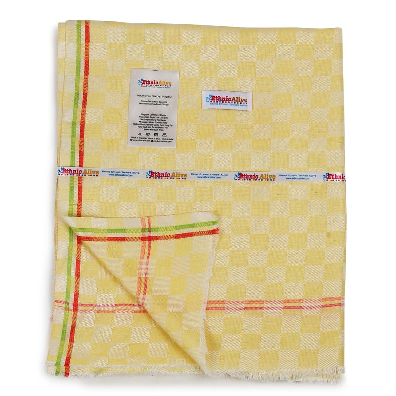 EthnicAlive 3D Print Bhagalpuri Gamcha|Light Weight Bath Gamcha Towels for Men & Women Large Size Angocha|Quick Absorption & Faster Drying Towel Gamcha (Size 162x86cm) Pack of 2 - Image 5