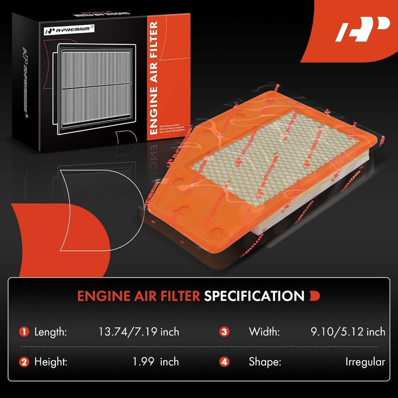 A-Premium 2-PC Front Engine Air Filter for Buick LaCrosse & Chevrolet Malibu - Image 2