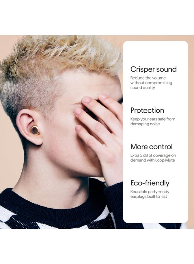 Loop Experience 2 Plus Ear Plugs – Stylish Certified Hearing Protection for Concerts & Festivals, Live Events, Sports, DJs & Nightlife – 17dB Noise Reduction, (High-Fidelity) + Mute for extra coverage - Image 4