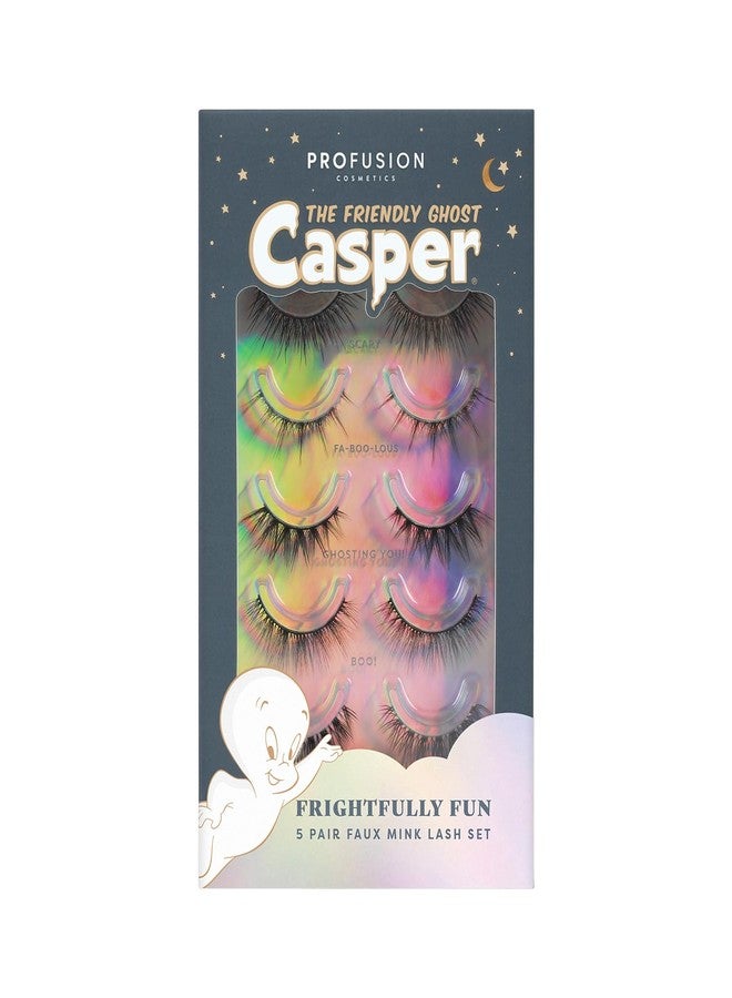 Profusion Cosmetics Casper the Friendly Ghost 5 Pair Faux Mink Lash Set for Effortless Elegance and Lightweight Design, Flexible Lash Band With Soft and Comfortable Feathery for any Eye Shape - Image 2