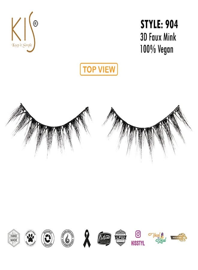 KIS Eyelashes 100% Human Hair Lashes Glamorous Handcrafted New Tapered Design End Completely Cruelty-Free Beauty Natural Look Versatile Styles Extensions Lashes For Women - Image 4