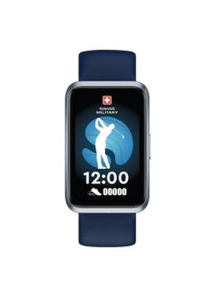 SWISS MILITARY Swiss Military Rhine2 Smart Band 1.57” Display, Bluetooth Calling, Multi Language, Health & Sports Tracking, 7 Days Battery, IP67, iOS/Android Compatible, Blue Strap  - Image 1