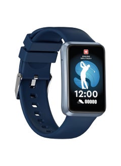 SWISS MILITARY Swiss Military Rhine2 Smart Band 1.57” Display, Bluetooth Calling, Multi Language, Health & Sports Tracking, 7 Days Battery, IP67, iOS/Android Compatible, Blue Strap  - Image 3