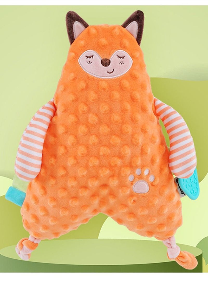 Loquat Baby Comfort Pillow Plush Grip Fox Toy Baby Puzzle Puppet Sleep and Early Education Orange 36*28cm - Image 1
