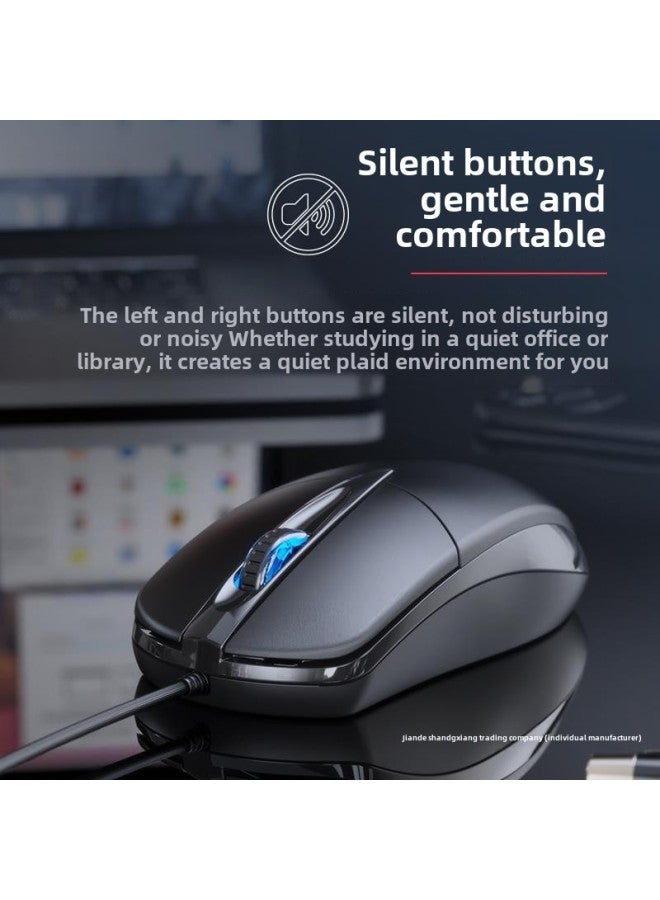 For Asus Notebook Wired Mouse Computer Mute Day Selection 5 Flying Fortress 9 Original A Bean Universal Special 4-Color:Standard Version (silent Button/line Length 1.2m )-Interface:Official Standard  - Image 4