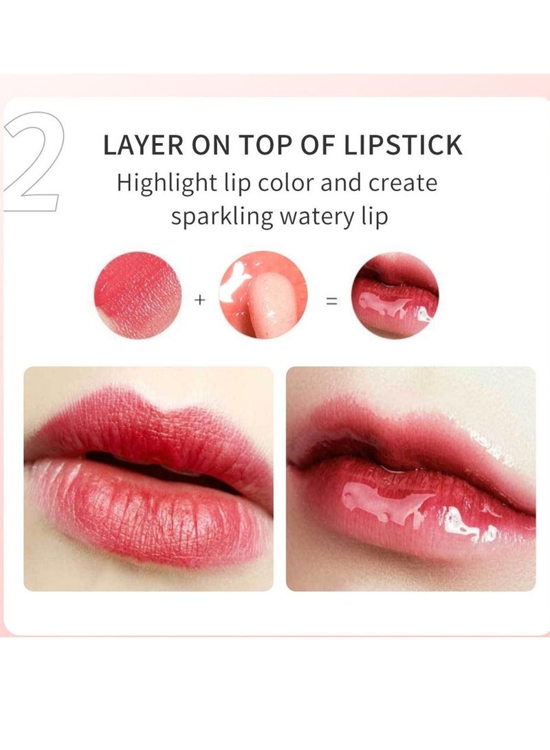 HelloKiss Lip Glow Oil Natural Lip Plumper Plumping Lip Gloss Moisturizing Lip Glow Oil Cherry Oil Transparent Moisturizing Lip Balm Lip Plumper Gloss Make Lips Fuller Hydrating Gloss Lip Balm 06 - Image 5