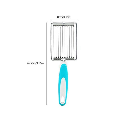 Haofy Luncheon Meat Cutter, Stainless Steel Canned Meat Slicer Kitchen Pragmatic Tomato Cheese Boiled Egg Spam Cutting Tools for Daily use (Blue) - Image 5