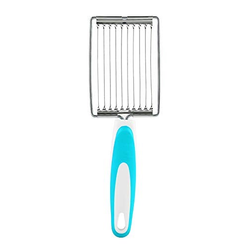 Haofy Luncheon Meat Cutter, Stainless Steel Canned Meat Slicer Kitchen Pragmatic Tomato Cheese Boiled Egg Spam Cutting Tools for Daily use (Blue) - Image 1