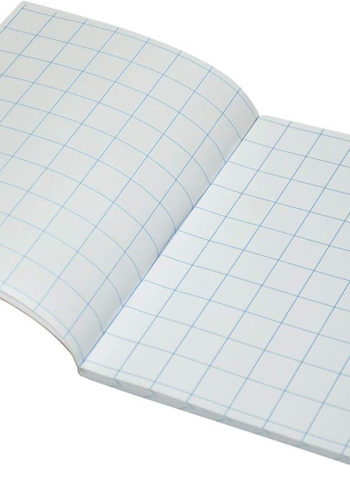 FIS Exercise Books, Size 16.5x21cm, 160 Pages, 20mm Square Grid Lines Ruling with Left Margin, Packet of 12 Pieces, Neon Orange Color- FSEBSQ20160N - Image 2