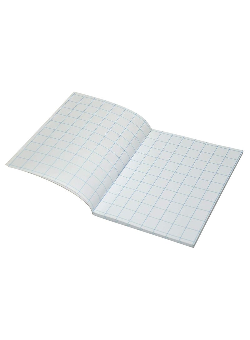 FIS Exercise Books, Size 16.5x21cm, 160 Pages, 20mm Square Grid Lines Ruling with Left Margin, Packet of 12 Pieces, Neon Orange Color- FSEBSQ20160N - Image 3