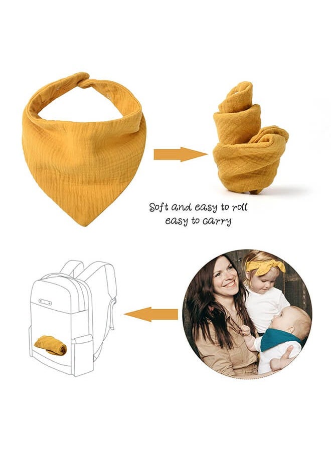 AnnuoYi Baby Bibs 10 Pack Baby Bandana Drool Bibs 100% Cotton for Unisex Boys Girls,10 Solid Colors Set for Teething Drooling  - Image 5