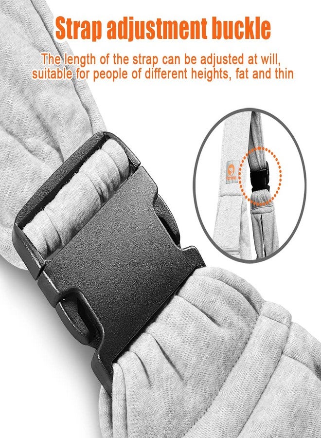 Tomkas Small Dog Sling Carrier - Zipper Pocket & Adjustable Strap - for 3-10 lbs Pets(Grey) Puppy - Image 3