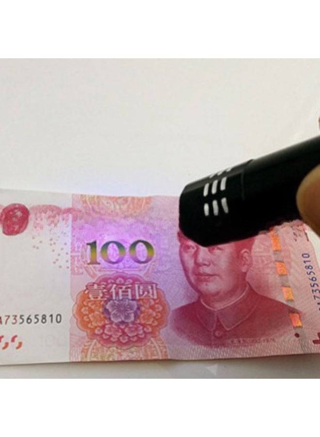 9LED Purple Light Ultraviolet Flashlight Banknote Detection Mini Nine Light Mask Nail Art UV Curing Fluorescent Agent Detection Pen-Color:Blue One-handed Electric + Tail Rope + Opp Bag  - Image 3