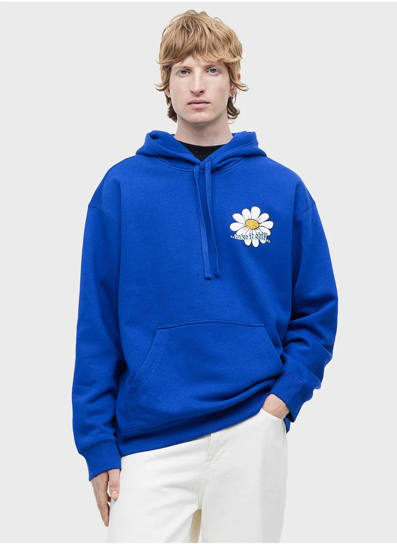 H&M Graphic Relaxed Fit Hoodie