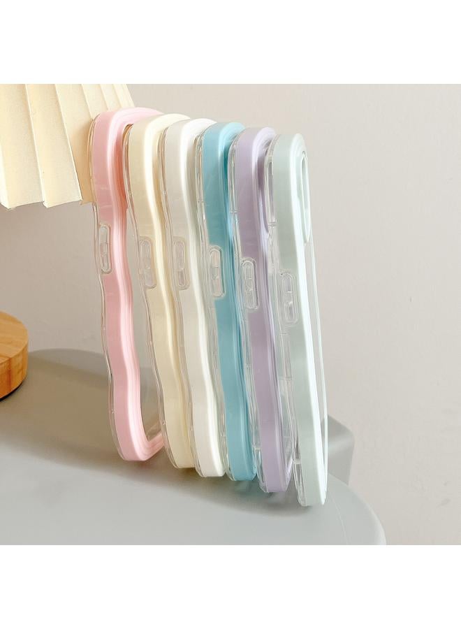 Zaboon Case For iPhone 12 Pro Max Lanyard Candy Color Wave TPU Clear PC Phone Case - Image 5