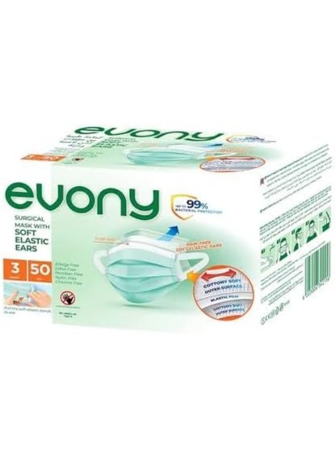 Medical Face Masks – 50 Pieces, Comfortable & Breathable Protection, Soft Ear Loops for Adults