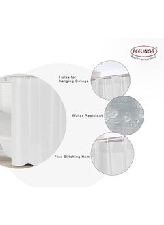 Feelings Feelings Bath Shower Curtain White 180X180Cm  - Image 3