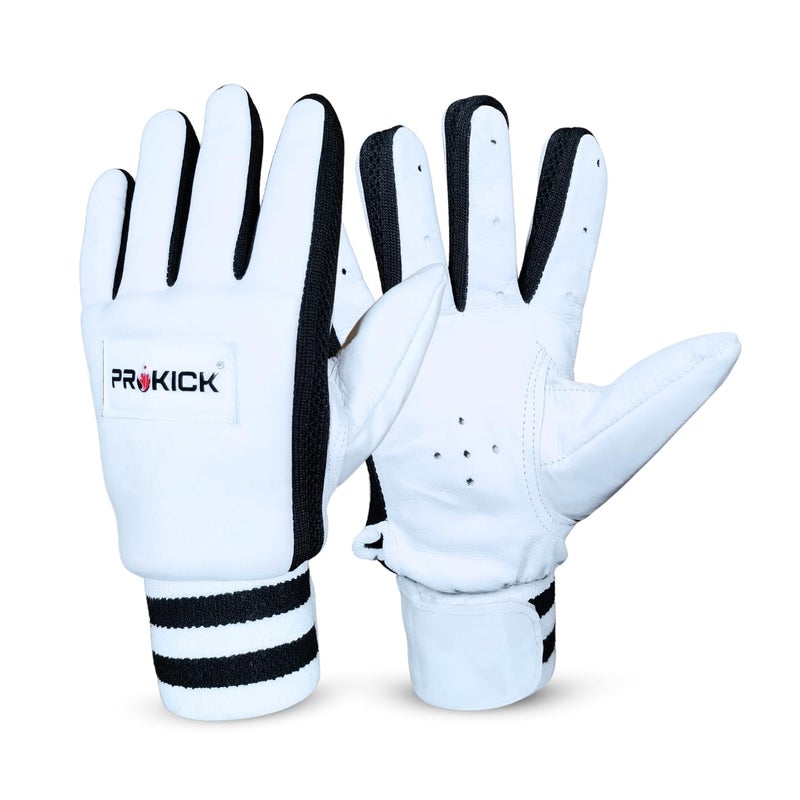 Prokick Inflare Indoor Cricket Batting Gloves Suitable for Both Right-Hand and Left-Hand Batsmen|Leather Palm,Nylon Stitching,Elastic Towel Wristband|Batting Gloves for Indoor Cricket - Youth - Image 1