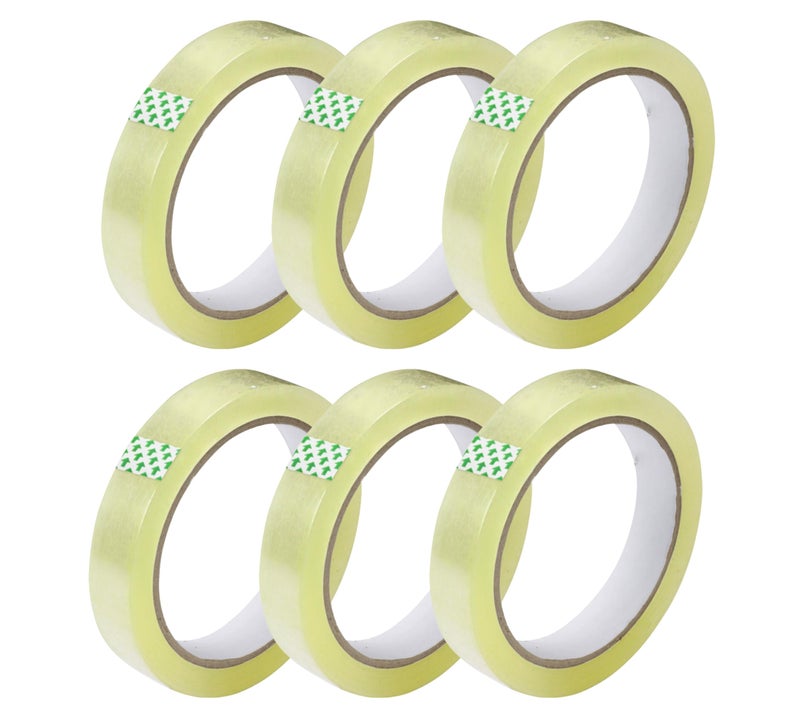 GTSE Premium Clear Tape, 1 inch x 217 feet, Strong Transparent Gift Wrap Tape for Home, Office, 6 Rolls, 3" Core - Image 1