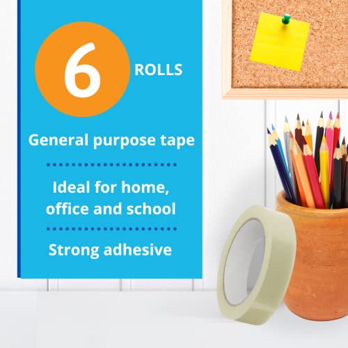 GTSE Premium Clear Tape, 1 inch x 217 feet, Strong Transparent Gift Wrap Tape for Home, Office, 6 Rolls, 3" Core - Image 3