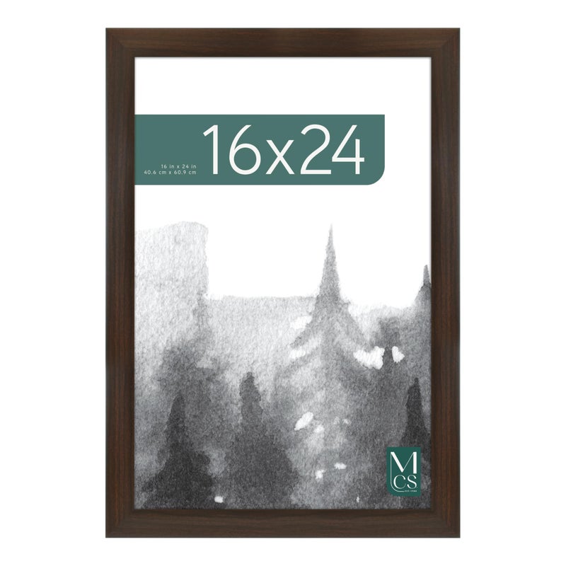 MCS Museum Poster Frame 16x24 Espresso Woodgrain Vertical  Horizontal Wall Hanging Large Picture Frame for Photos Posters  Art Prints 1Pack