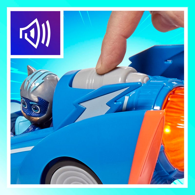 PJMASKS PJ Masks Power Heroes Cat Racer, Toy Car with Lights and Sounds, Preschool Toys for Boys and Girls 3 Years and Up - Image 3