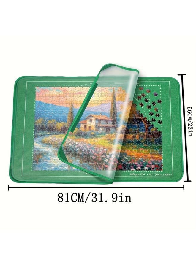 Foldable Jigsaw Puzzle Storage Tray With Color Coded Compartments Green No Stand - Image 4